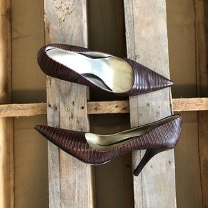 Nine West Honore Heel - Brown Leather 9.5 M